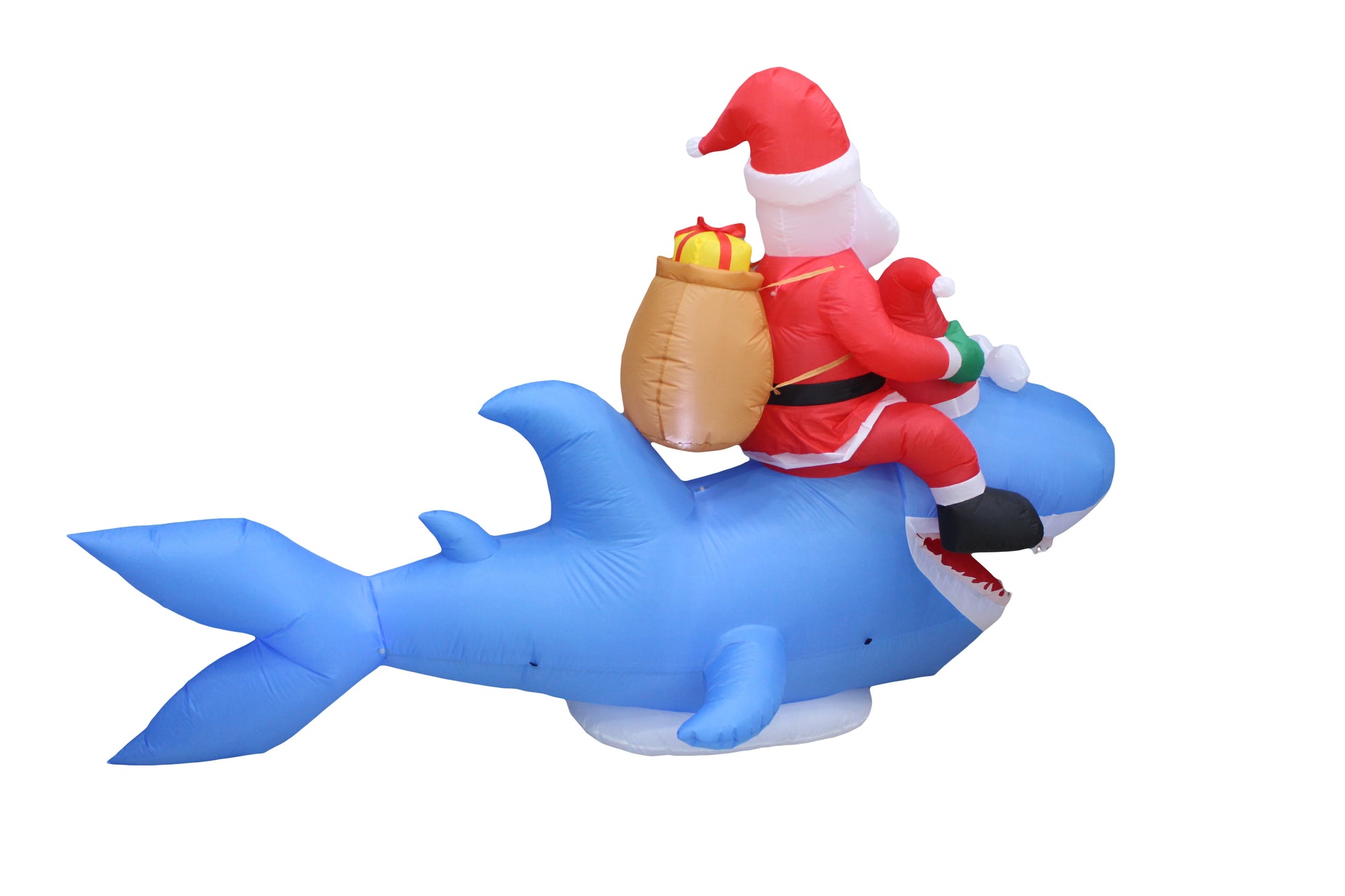 A Holiday Company 9ft Wide Santa on Shark, 5 ft Tall image 5