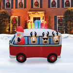 Load image into Gallery viewer, A Holiday Company 7ft Vintage Holiday Van, 5.5 ft Tall, Multi
