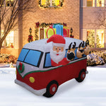 Load image into Gallery viewer, A Holiday Company 7ft Vintage Holiday Van, 5.5 ft Tall, Multi
