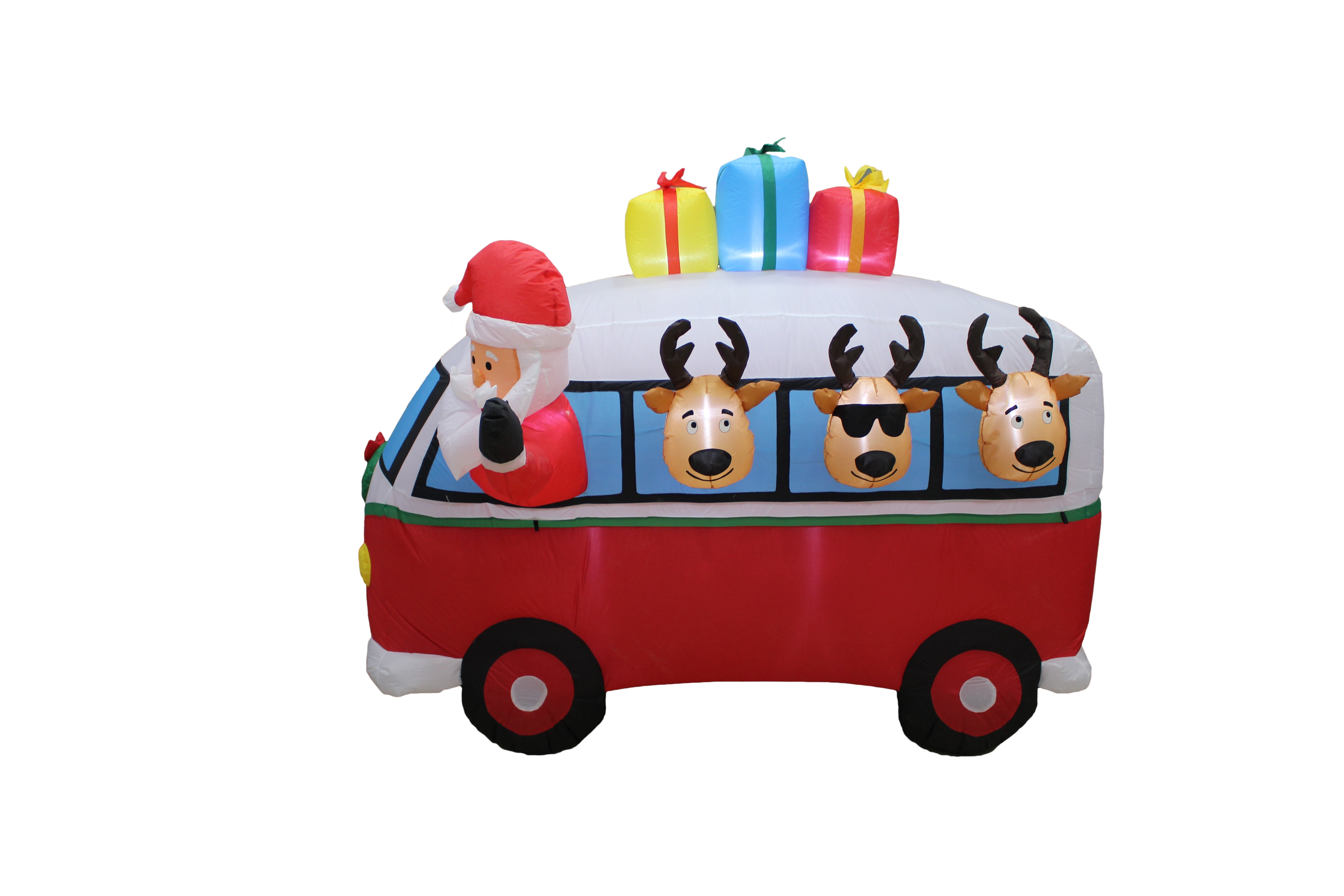 A Holiday Company 7ft Vintage Holiday Van, 5.5 ft Tall, Multi