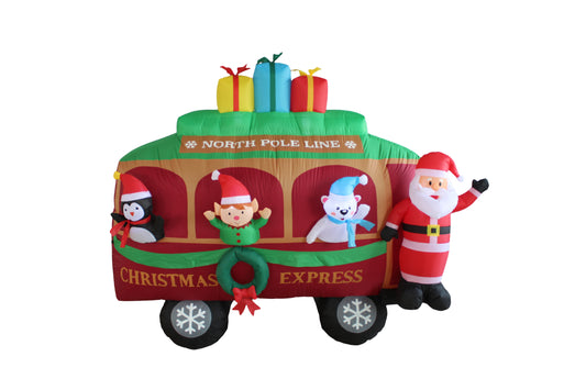A Holiday Company 8ft Wide Christmas Caboose, 6 ft Tall