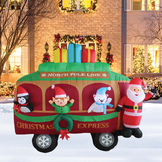 A Holiday Company 8ft Wide Christmas Caboose, 6 ft Tall lifestyle