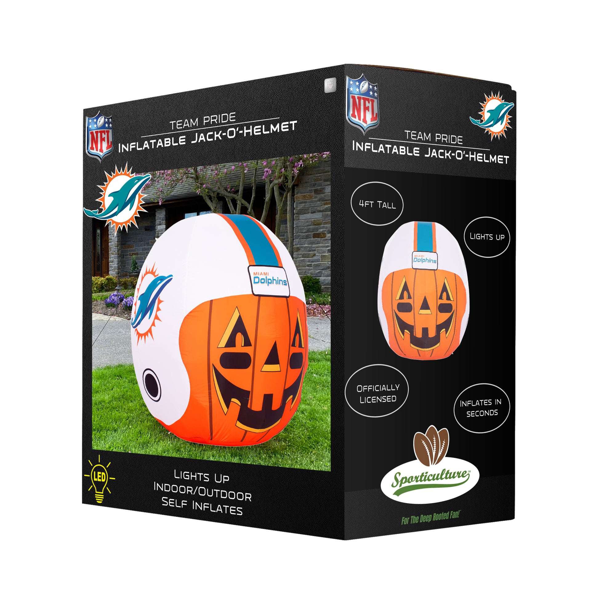 Miami Dolphins Inflatable Jack-O' Helmet