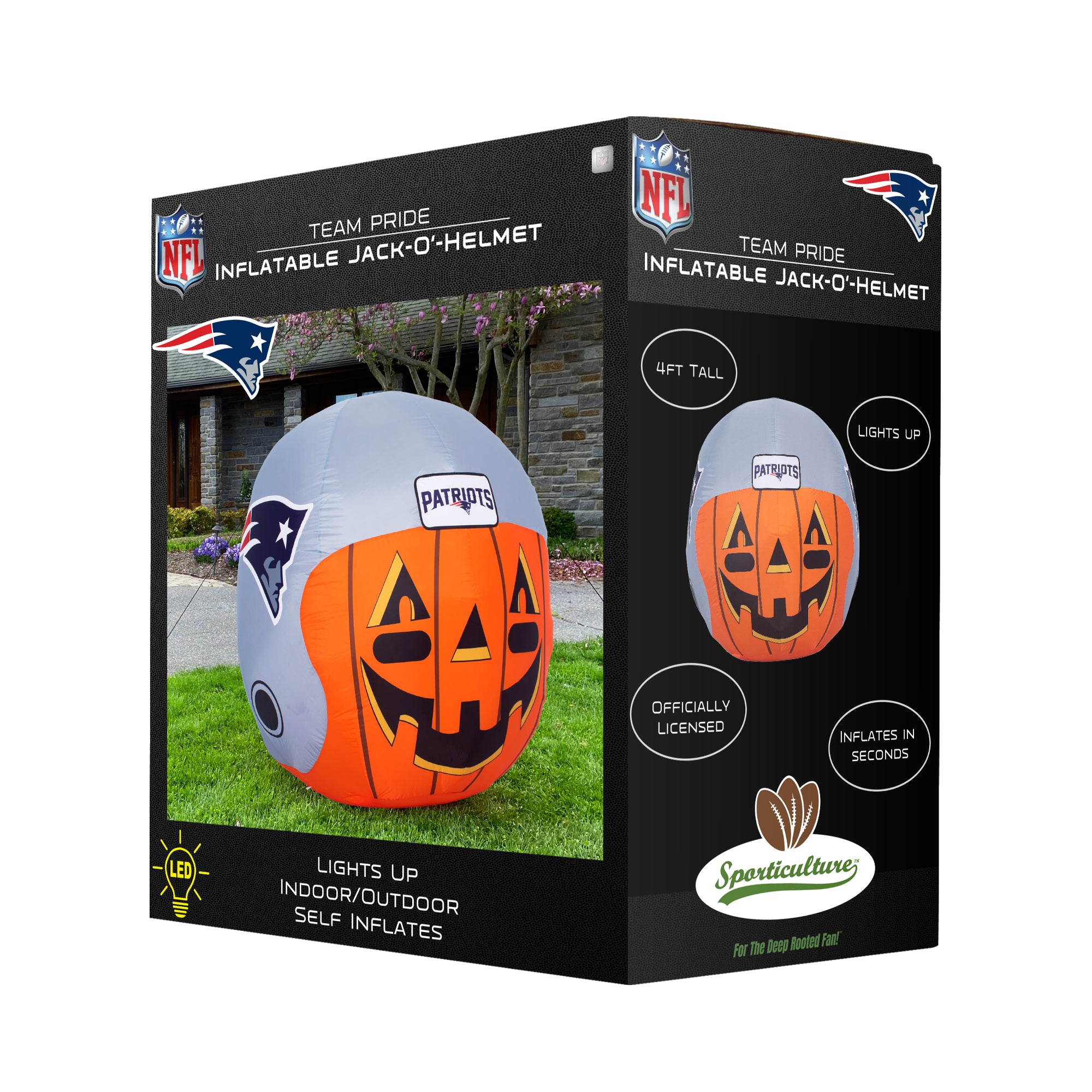 New England Patriots Inflatable Jack-O' Helmet