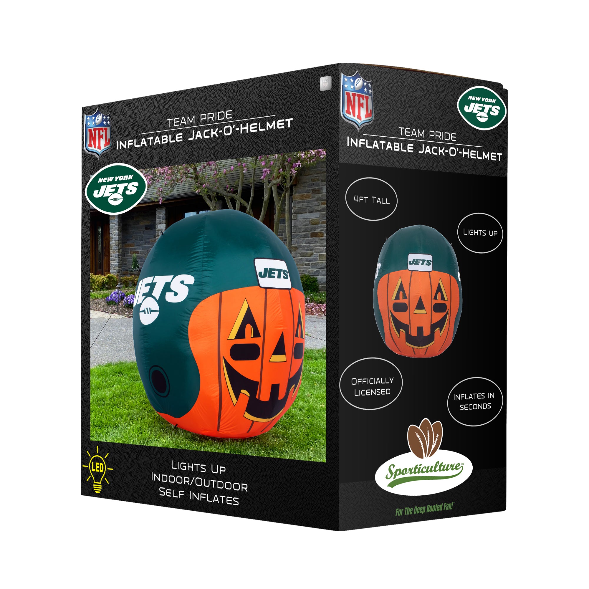 New York Jets Inflatable Jack-O' Helmet