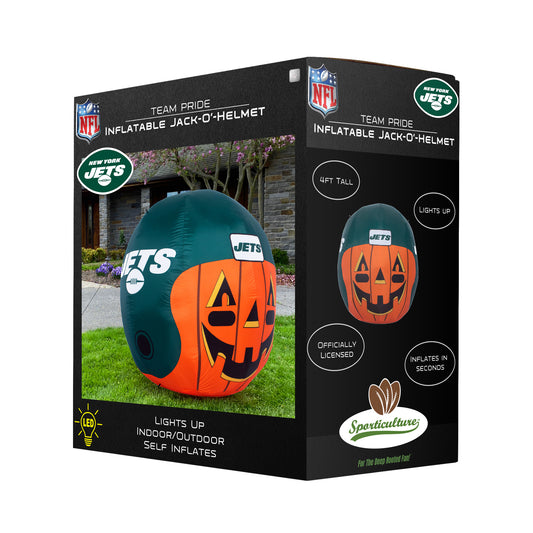 New York Jets Inflatable Jack-O' Helmet