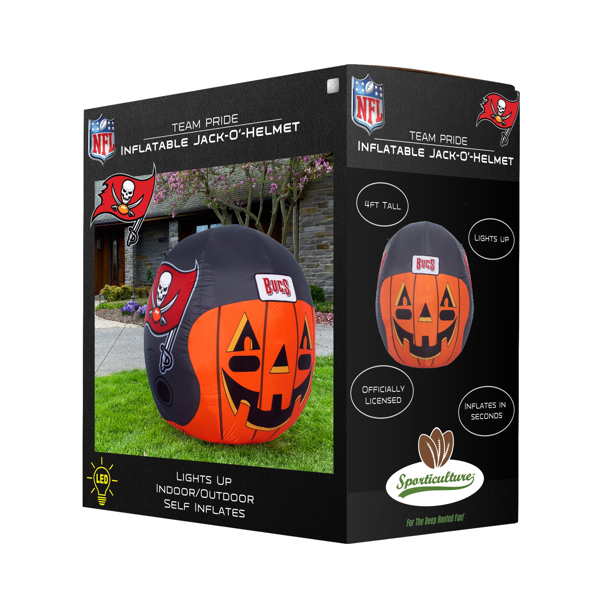 Tampa Bay Buccaneers Inflatable Jack-O' Helmet