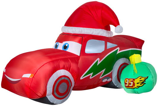 6' Lightning McQueen Christmas Inflatable