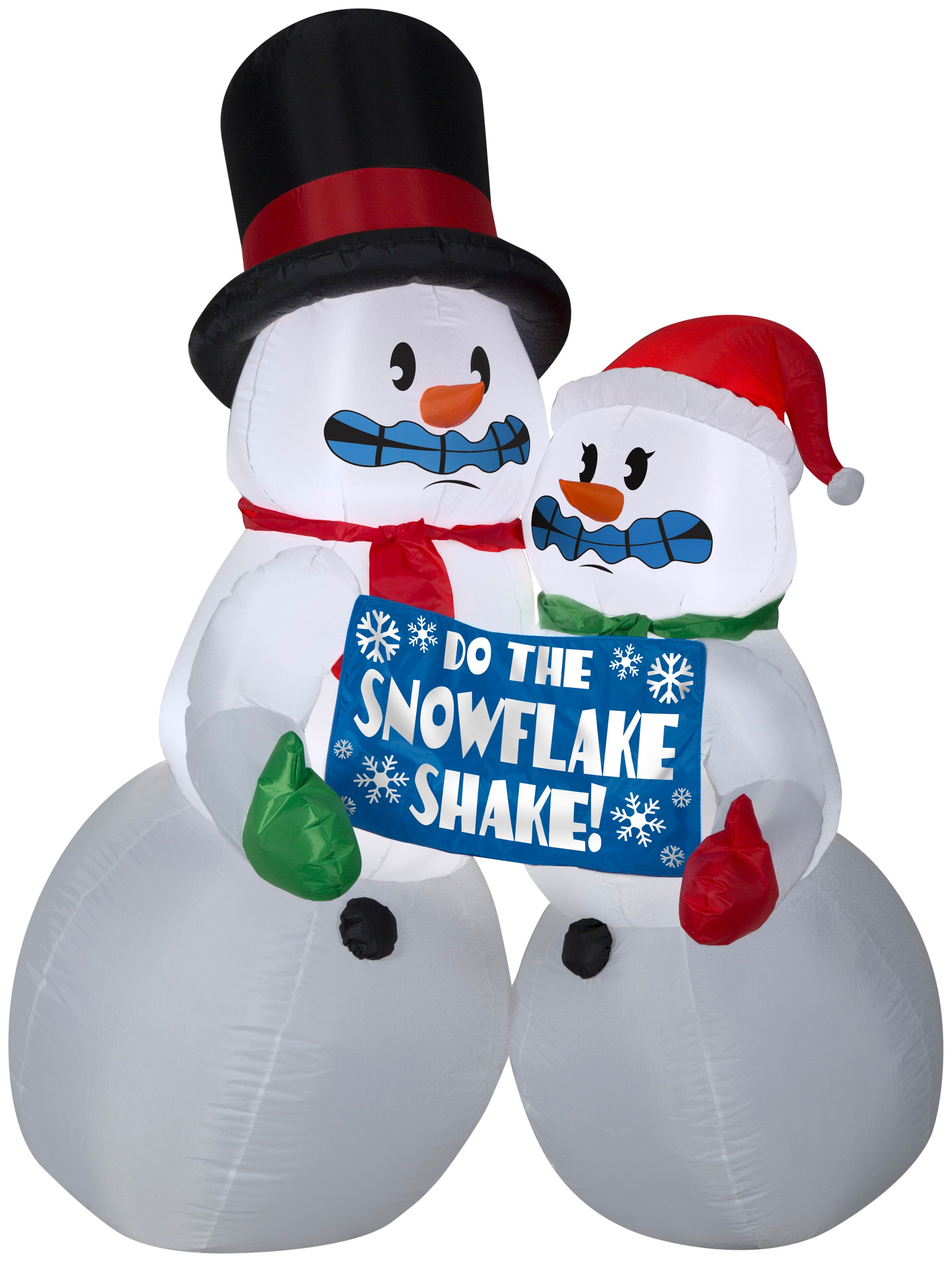 6' Airblown Shivering Snow Couple Christmas Inflatable