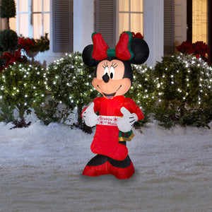 Gemmy 3.5' Airblown Minnie Disney Christmas Inflatable