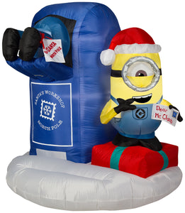 4.5' Airblown Minions w/Mailbox Scene w/LEDs Universal Christmas Inflatable