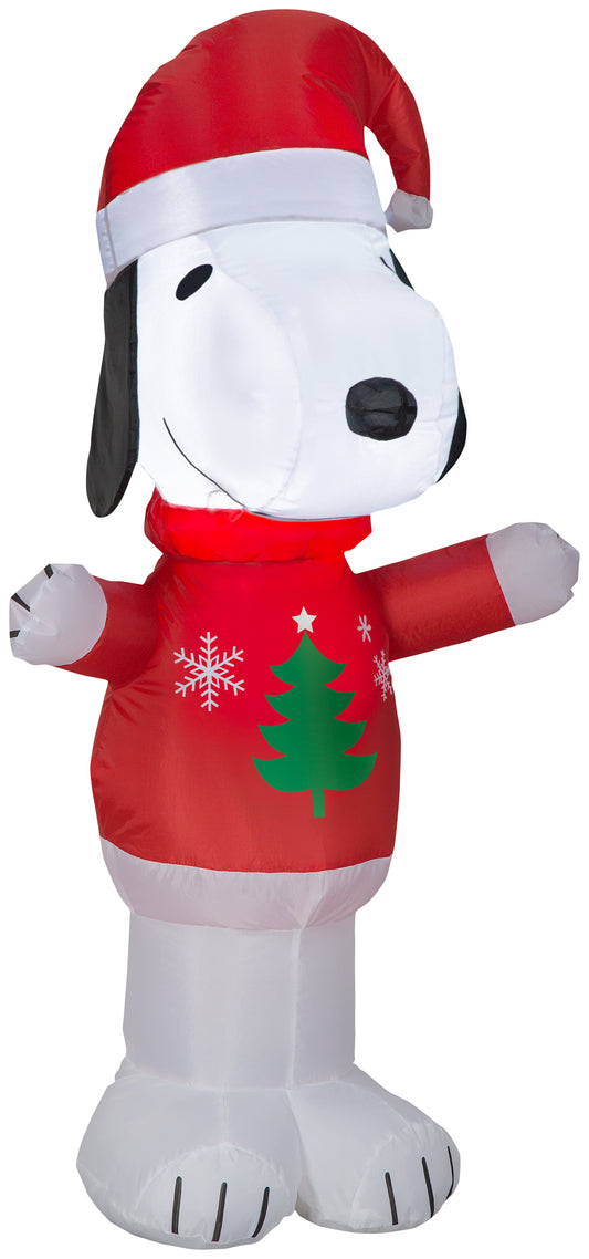 3.5' Snoopy in Christmas Tree Sweater Peanuts Christmas Inflatable