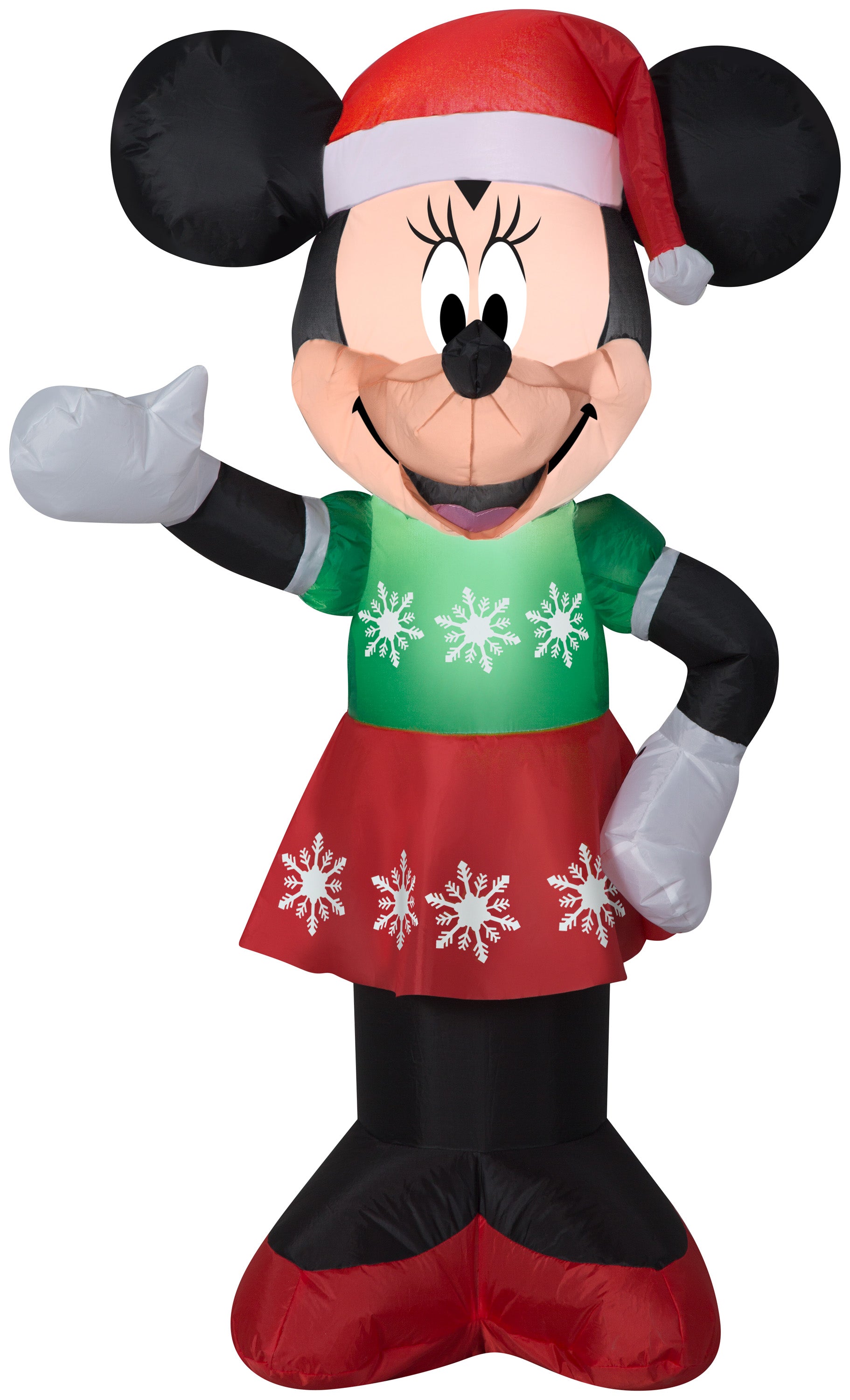 3.5' Airblown Minnie Mouse in Snowflake Dress Disney Christmas Inflatable