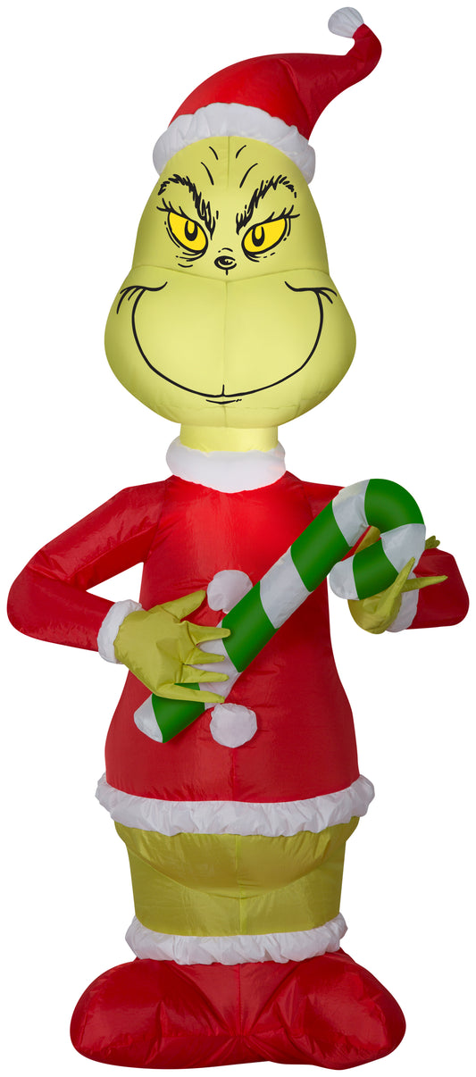 4' Grinch w/Candy Cane Grinch Christmas Inflatable