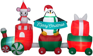 Gemmy 10.5' Airblown Inflatable Christmas Train Scene