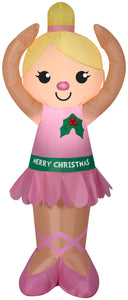 4' Airblown Ballerina Christmas Inflatable