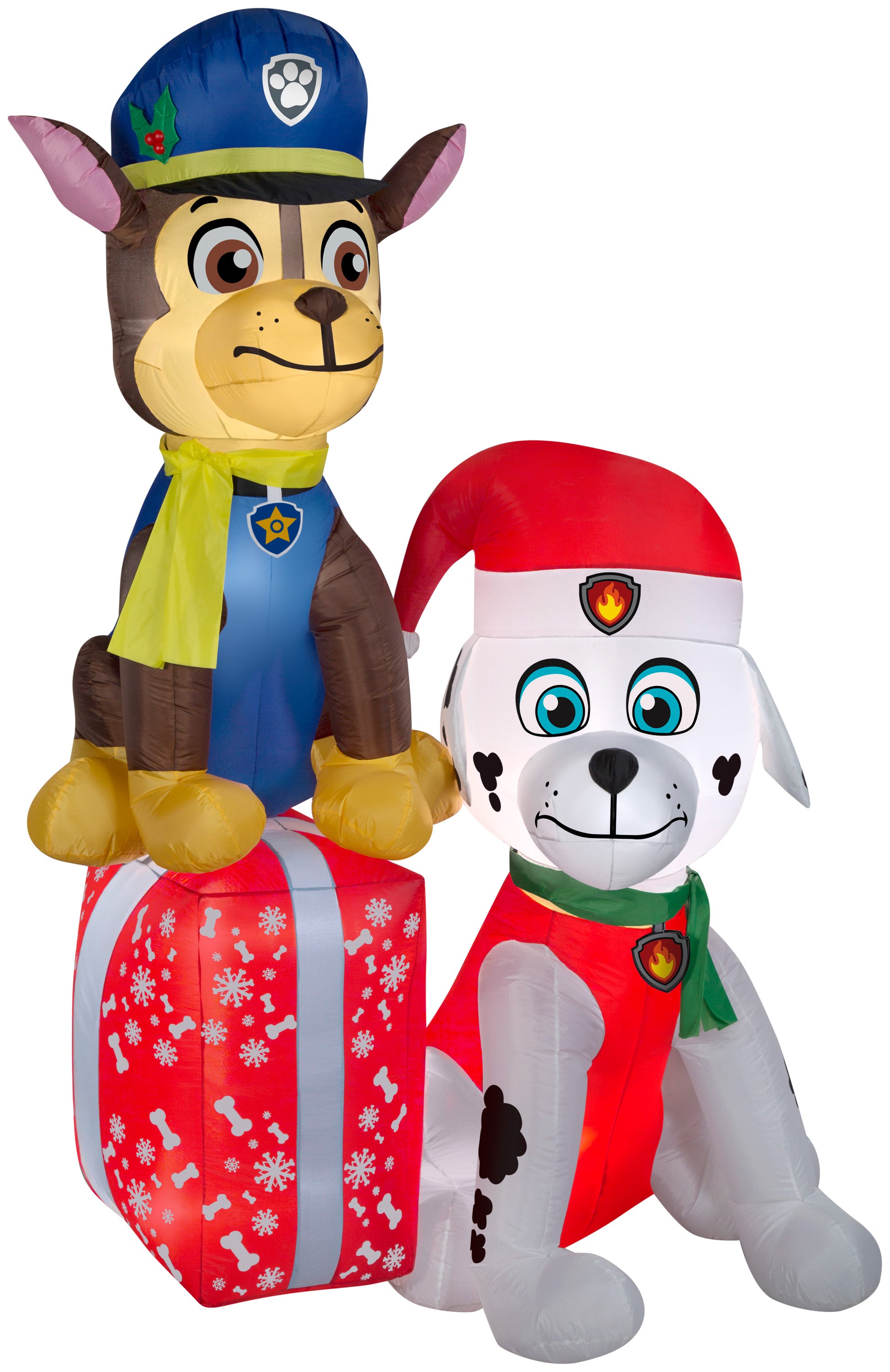 7' Airblown Paw Patrol Nick on Presents Christmas Inflatable