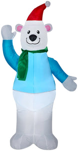 5' Airblown Polar Bear Christmas Inflatable