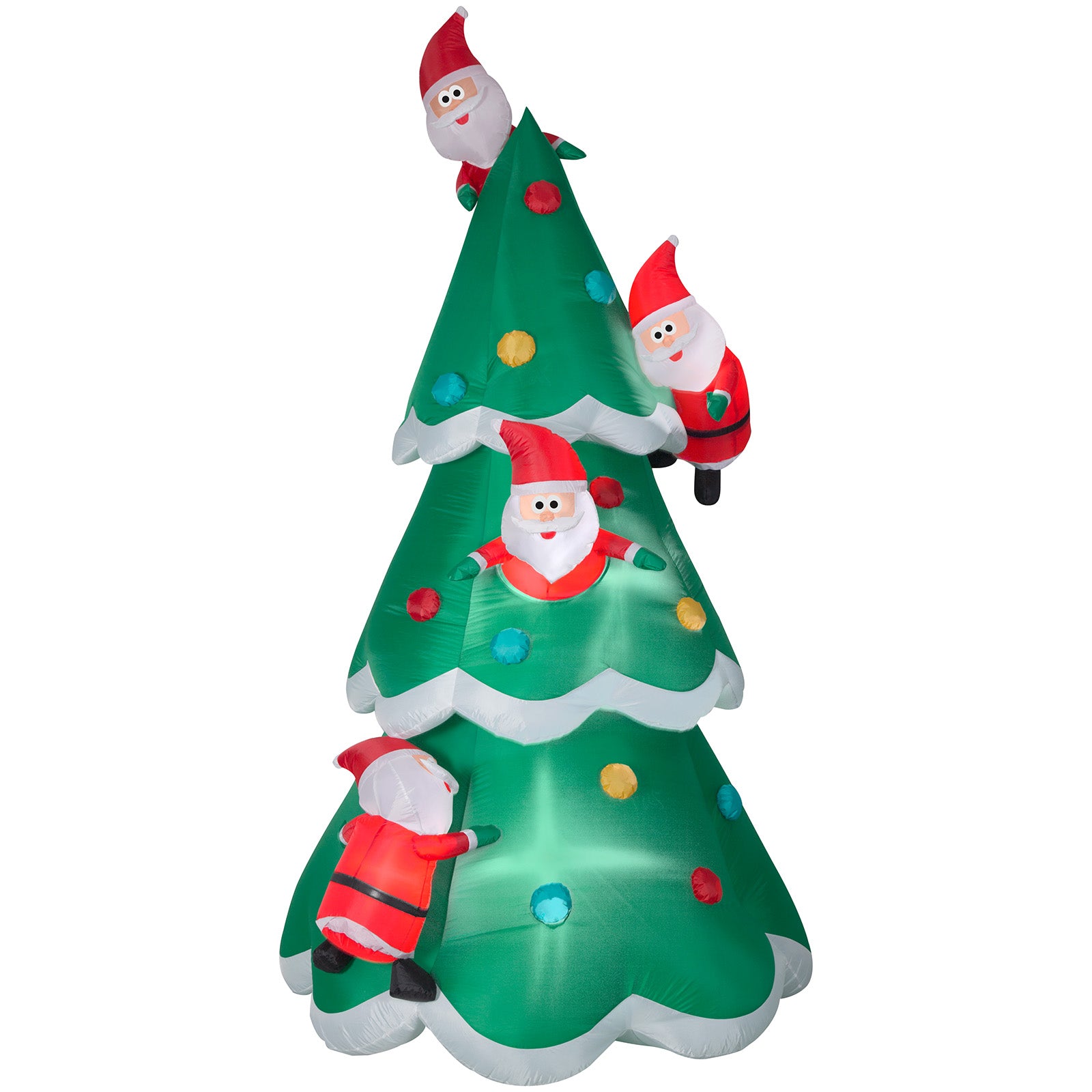 9' Airblown Christmas Tree of Many Santas Scene Christmas Inflatable