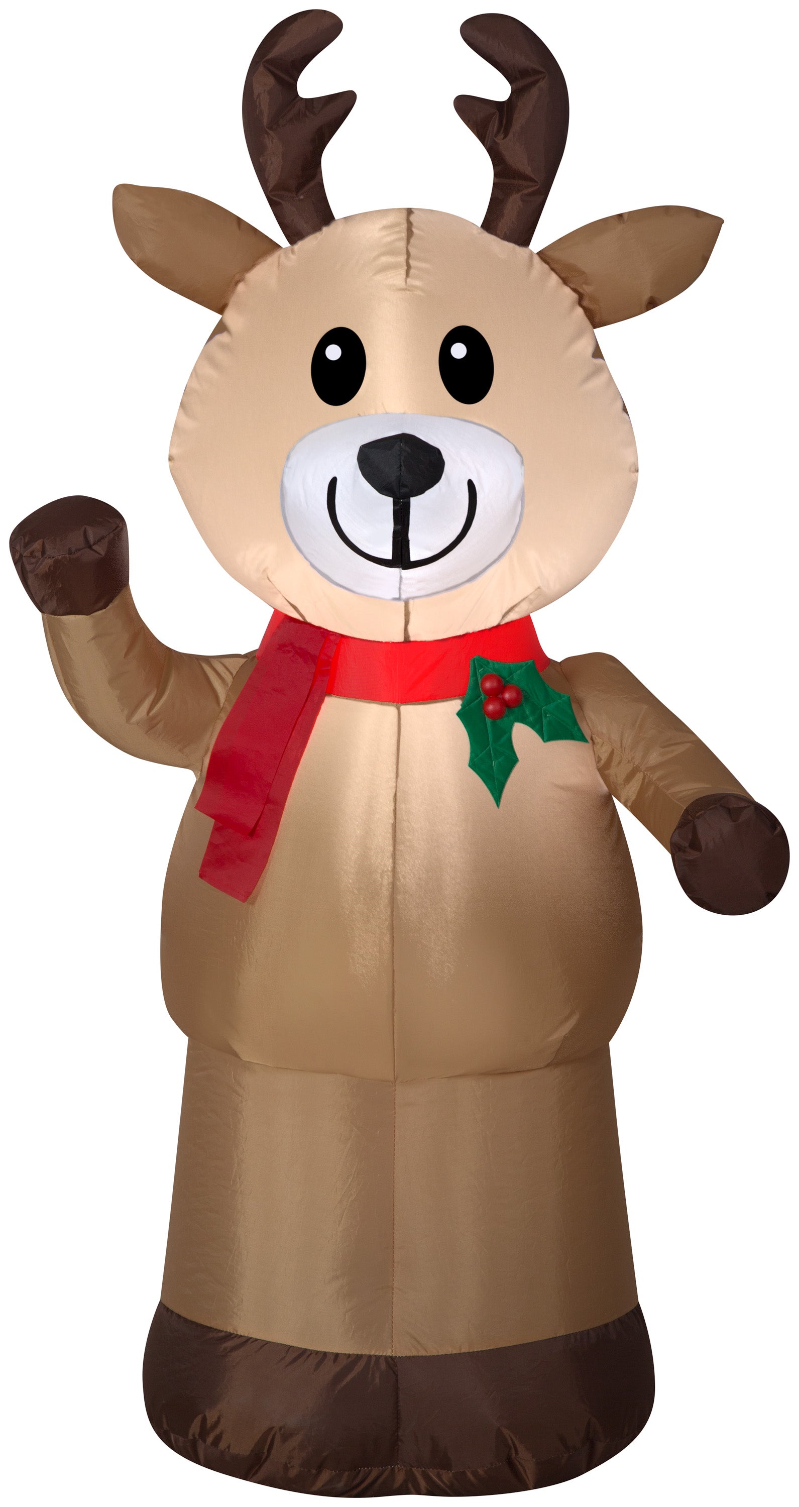 Gemmy Christmas Airblown Inflatable Reindeer, 4 ft Tall, Brown