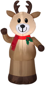 Load image into Gallery viewer, Gemmy Christmas Airblown Inflatable Reindeer, 4 ft Tall, Brown
