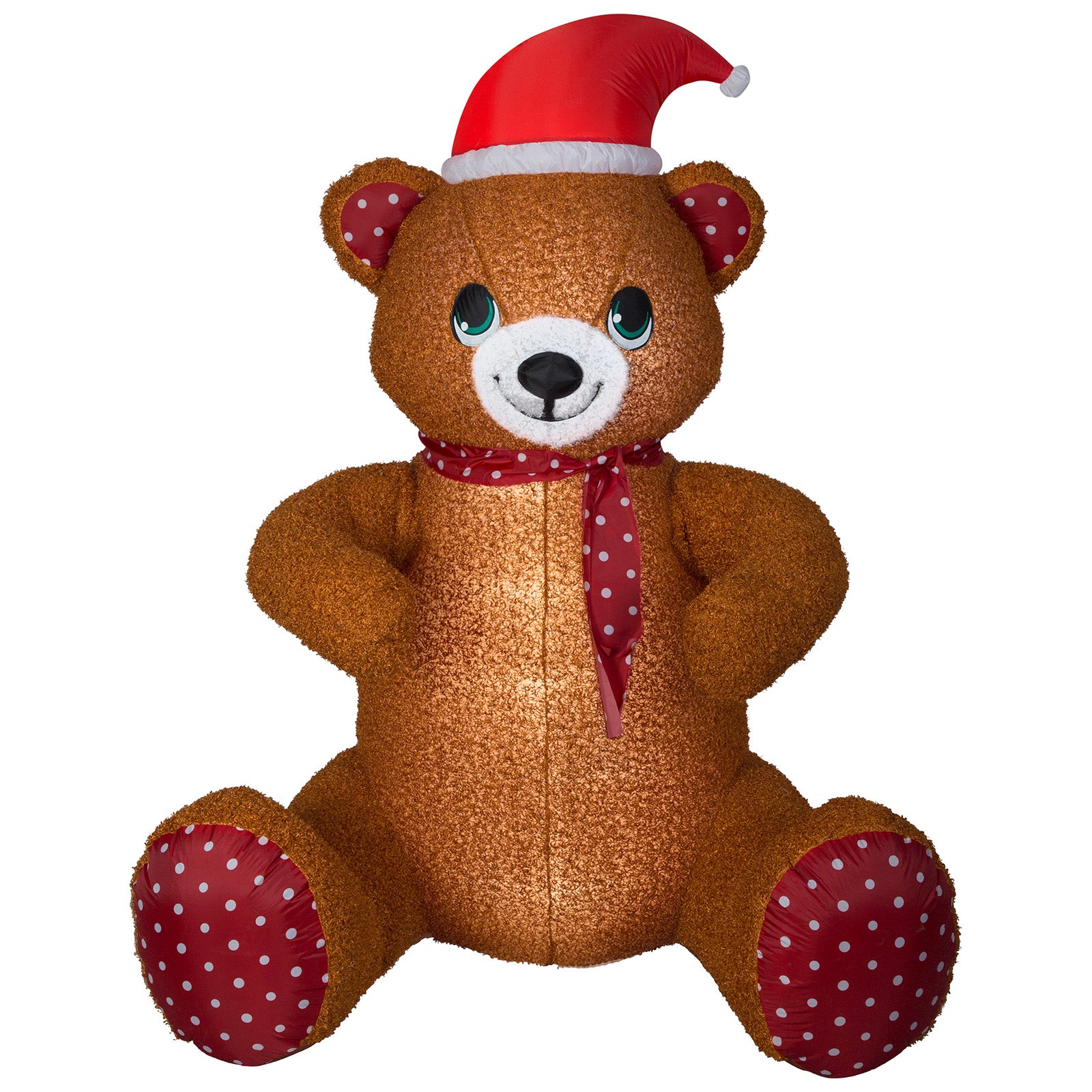 6.5' Animated Airblown-Mixed Media-Hugging Teddy Bear Giant Christmas Inflatable
