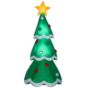 7' Airblown-Mixed Media-Metallic Christmas Tree