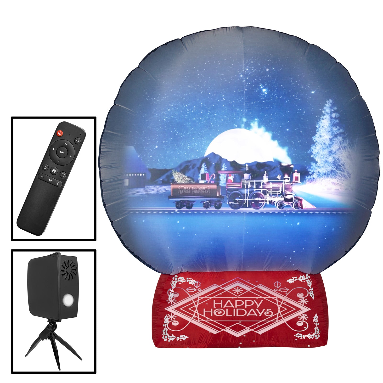 7.5' Living Projection Snow Globe Christmas Inflatable