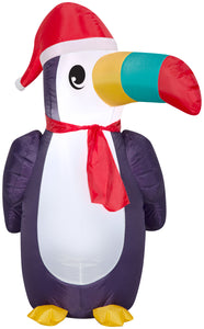 Gemmy Christmas Airblown Inflatable Toucan, 3.5 ft Tall, Multicolored
