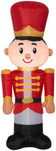 Gemmy Christmas Airblown Inflatable Toy Soldier, 4 ft Tall, Red