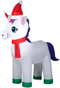 Gemmy Christmas Airblown Inflatable Unicorn, 3.5 ft Tall, White