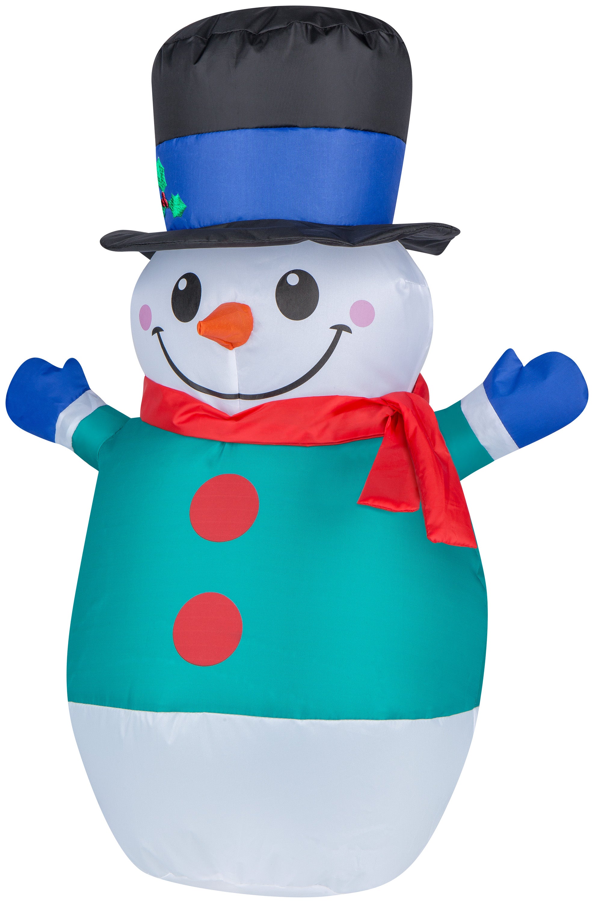 Gemmy Airdorable Christmas Airblown Inflatable Round Snowman,  Tall