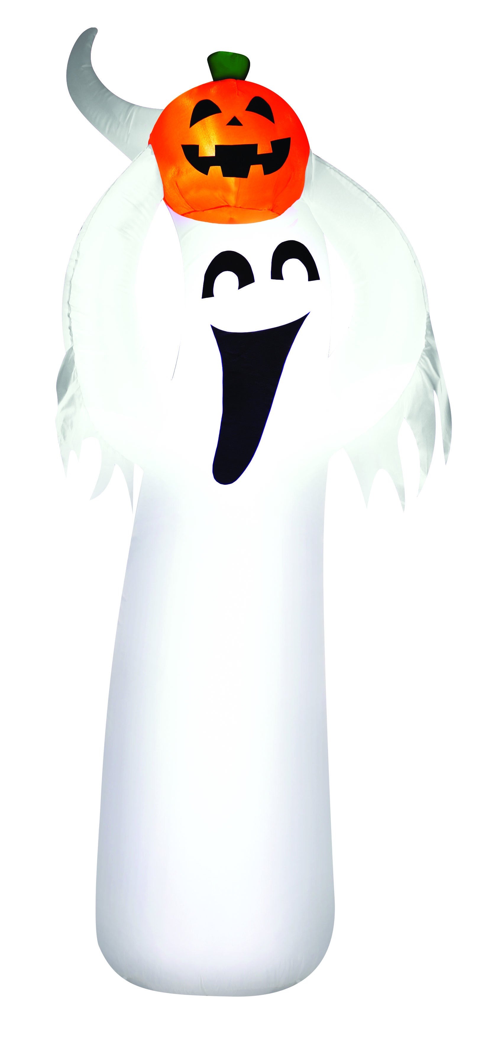 7' Ghost with a Pumpkin Halloween Inflatable