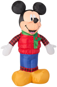 3.5' Airblown Mickey in Christmas Outfit Disney Christmas Inflatable