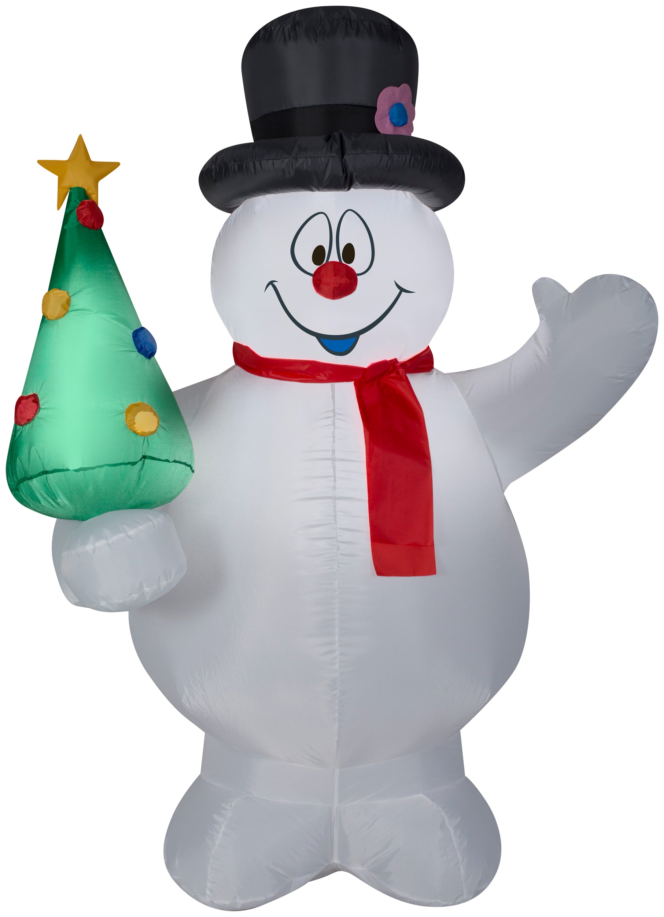 5' Airblown Frosty the Snowman w/Christmas Tree Christmas Inflatable