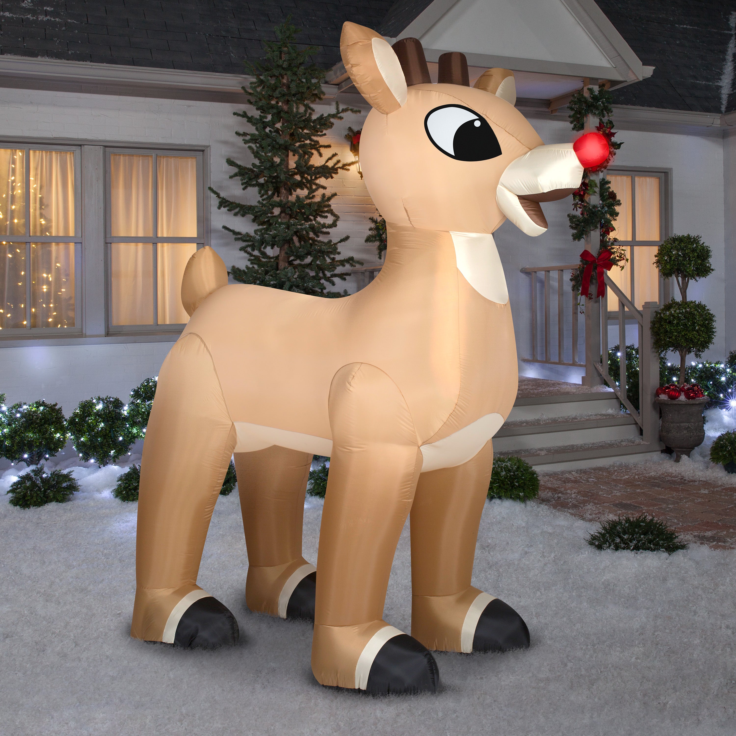 10' Airblown Standing Rudolph Christmas Inflatable