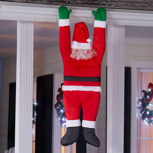 5.5' Season's Greeters-Santa Hanging From Gutter