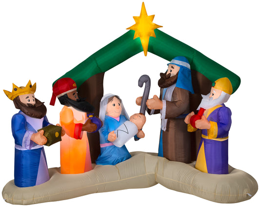 8' Wide Nativity Scene Christmas Inflatable