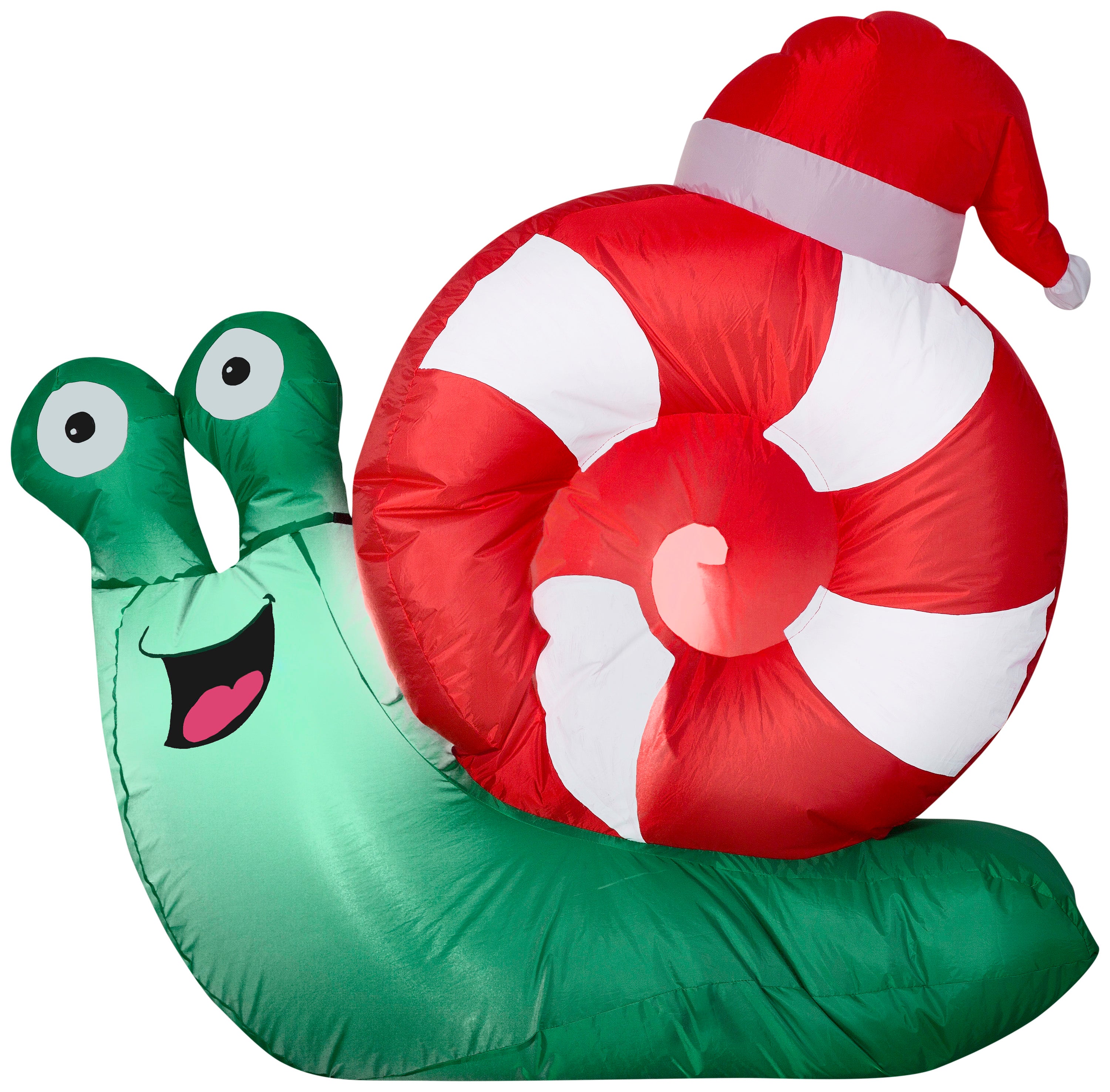 3' Airblown Snail Santa Christmas Inflatable