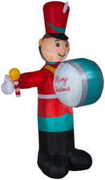 Load image into Gallery viewer, 8&#39; Animated Airblown Drumming Soldier Christmas Inflatable
