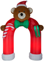 Load image into Gallery viewer, 10.5&#39; Archway Animated Airblown Wiggling Bear and Bow Tie Christmas Inflatable
