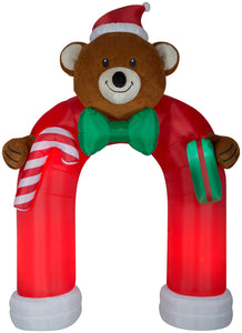 10.5' Archway Animated Airblown Wiggling Bear and Bow Tie Christmas Inflatable