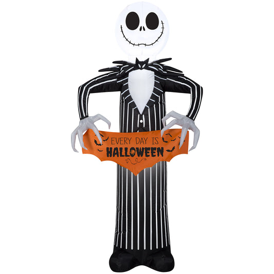 5' Jack Skellington w/ banner Disney Halloween Inflatable