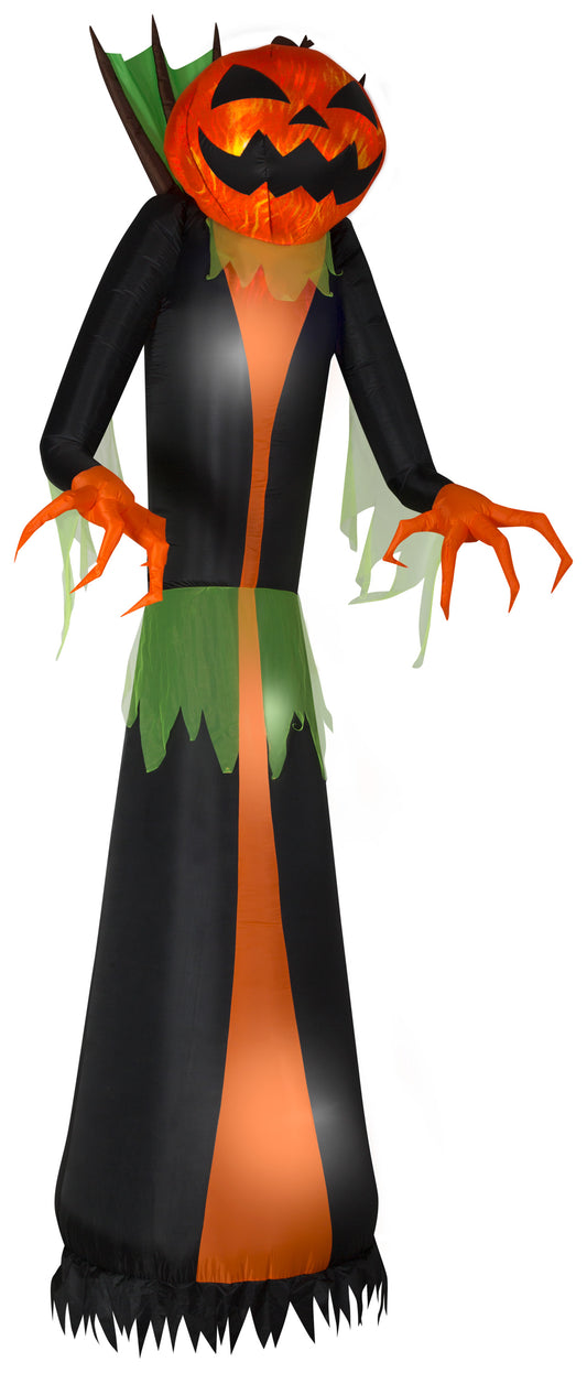 6' Projection Ghost Flame Wicked Pumpkin Creeper Giant Halloween Inflatable