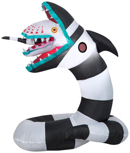 Gemmy Airblown Inflatable Beetlejuice Sandworm, 3 ft Tall, Multicolored