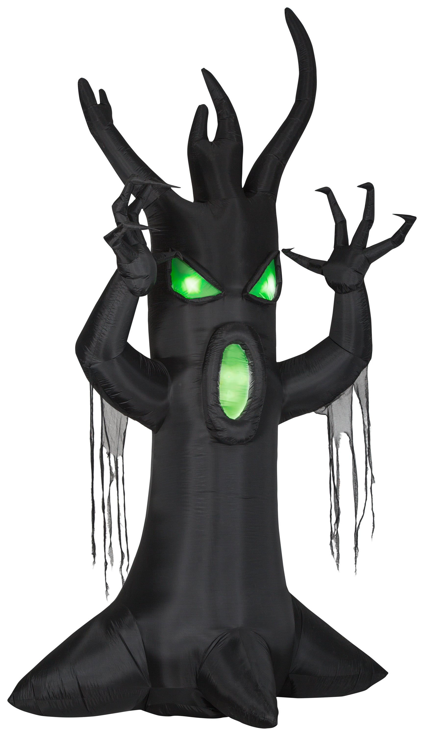 Gemmy Giant Airblown Inflatable Scary Tree, 12 ft Tall, black