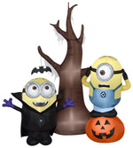 Load image into Gallery viewer, Gemmy Airblown Minions w/Tree and Pumpkin Scene Universal, 5.5 ft Tall, Multi
