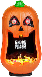 Gemmy Door Accessory Pumpkin Candy Bowl