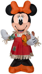 Gemmy 3.5' Airblown Disney Inflatable Minnie Holding Cornucopia