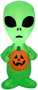 Gemmy Airblown Inflatable Alien, 3.5 ft Tall, Green